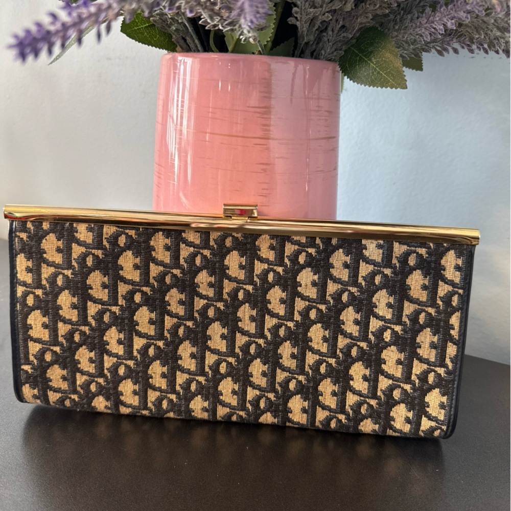Elegant Blue Vintage Dior Clutch